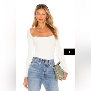 Naomi Sweetheart Bodysuit in
White superdown, NWOT
